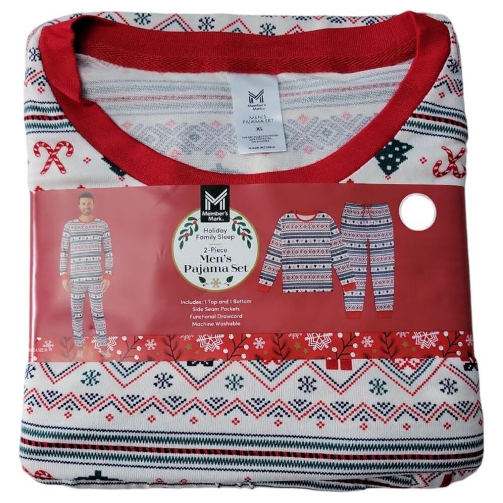 Member's Mark Family Sleep Men's 2-Piece Pajama Set - Fairisle